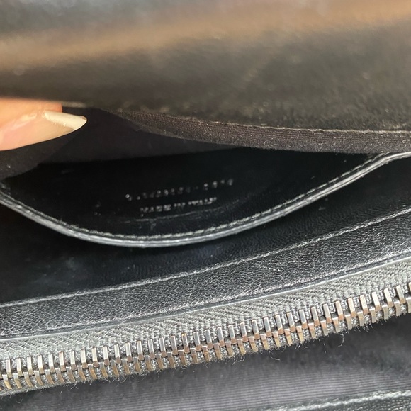 Rare Black on black YSL metalasse chevron crossbody bag purse - Picture 5 of 7